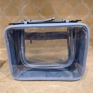 Calpak Clear Cosmetic Case Large in French Blue